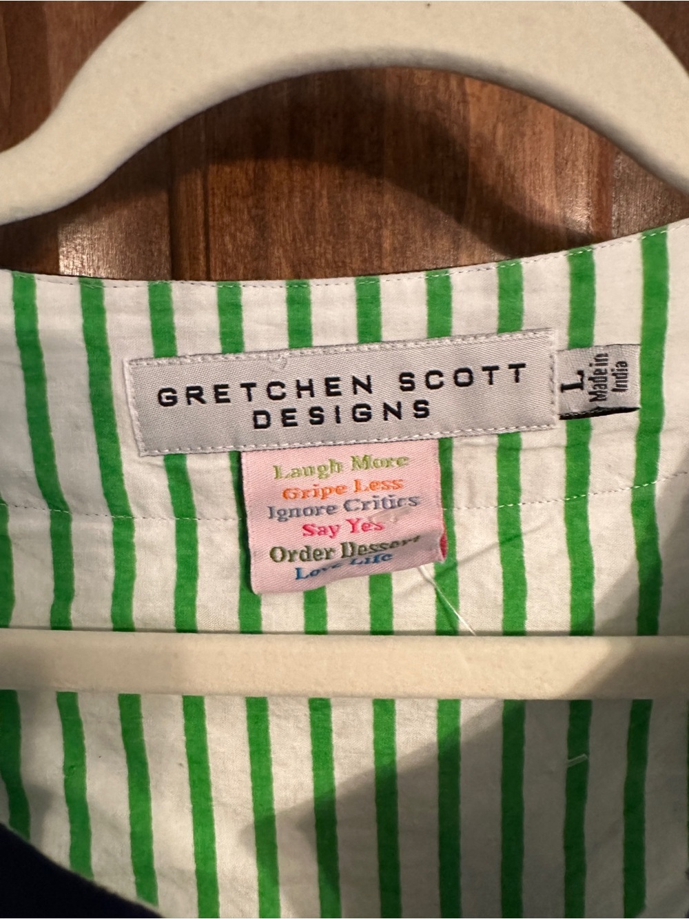 Gretchen Scott White & Navy Geometric Tunic - Picture 2 of 3